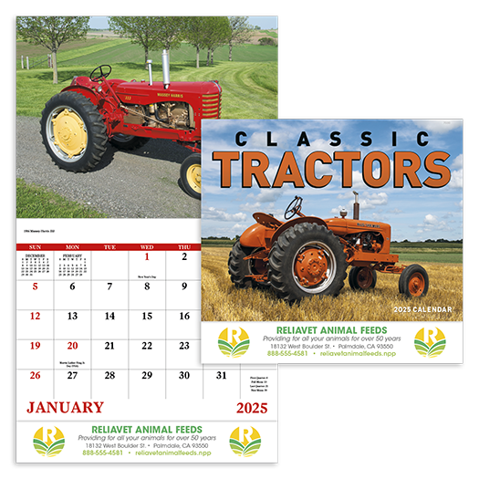 Custom Imprinted Calendar - Classic Tractor #7230