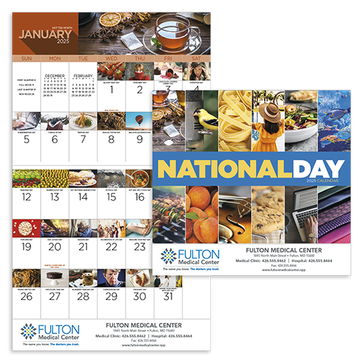Custom Imprinted Calendar - National Day #7232
