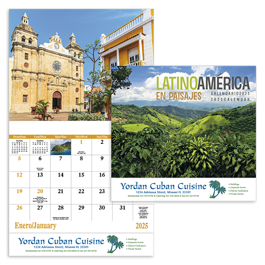Custom Imprinted Calendar - Latinoamerica en Paisajes #7288