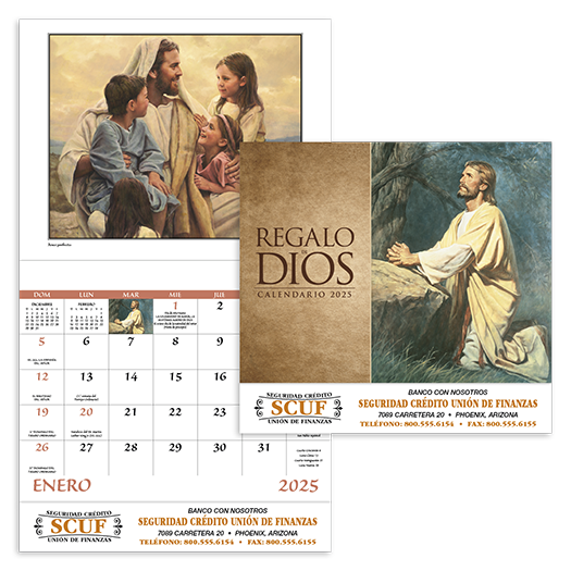 Custom Imprinted Calendar - Regalo de Dios #7295