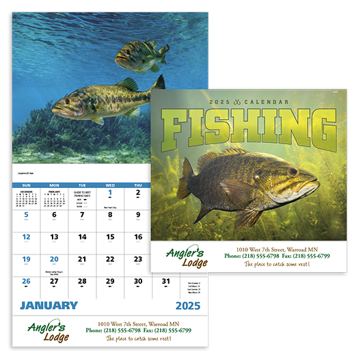Custom Imprinted Calendar - Fishing #7299