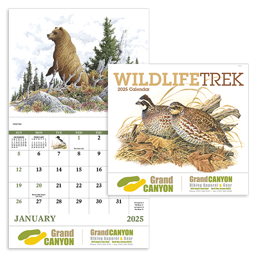 Custom Imprinted Calendar - Wildlife Trek #7203
