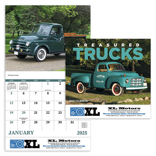Custom Imprinted Calendar - Treasured Trucks #7237
