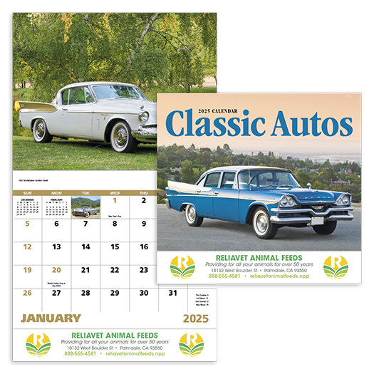 Custom Imprinted Calendar - Classic Autos #7242
