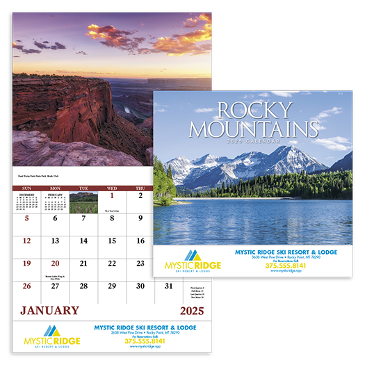Custom Imprinted Calendar - Rocky Mountains #7278