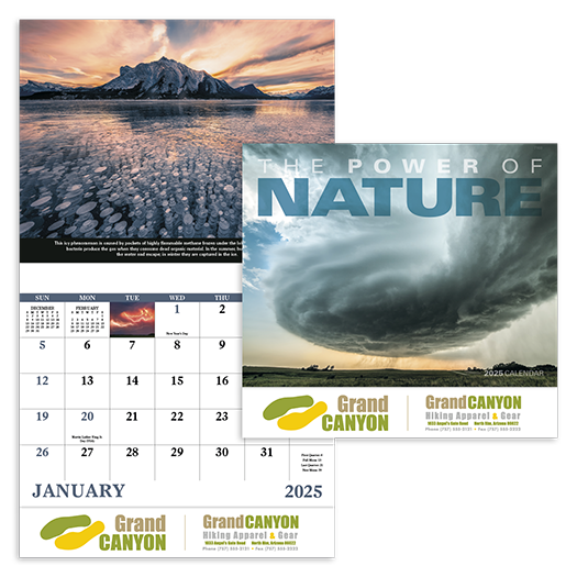 Custom Imprinted Calendar - The Power of Nature #7303
