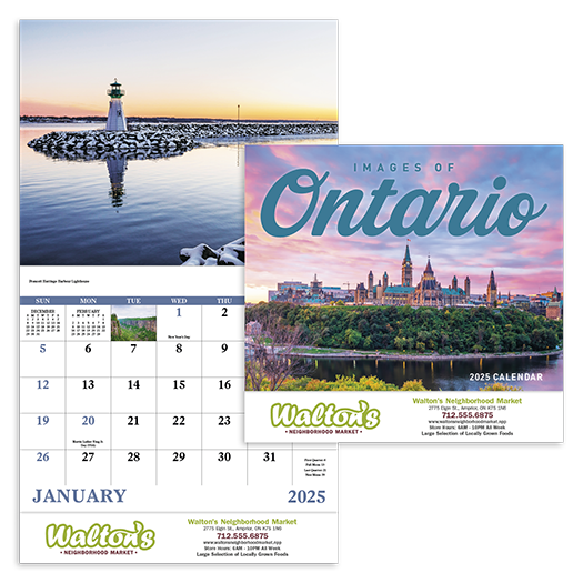 Custom Imprinted Calendar - Images of Ontario #7306