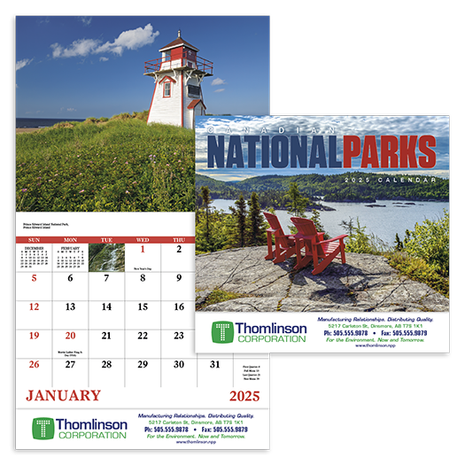 Custom Imprinted Calendar - Canadian National Parks #7313