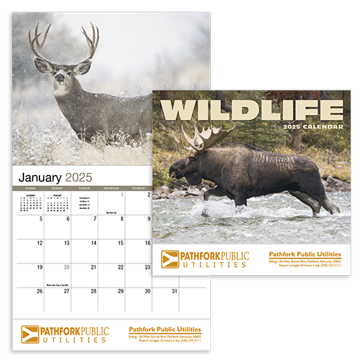 Custom Imprinted Calendar - Wildlife #803