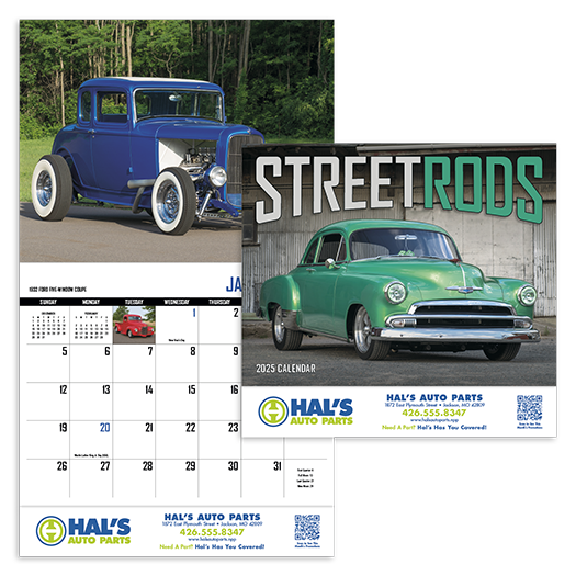 Custom Imprinted Calendar - Street Rods #824