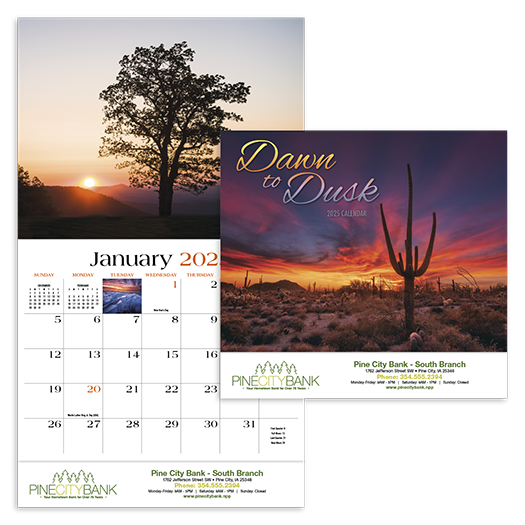 Custom Imprinted Calendar - Dawn to Dusk #888
