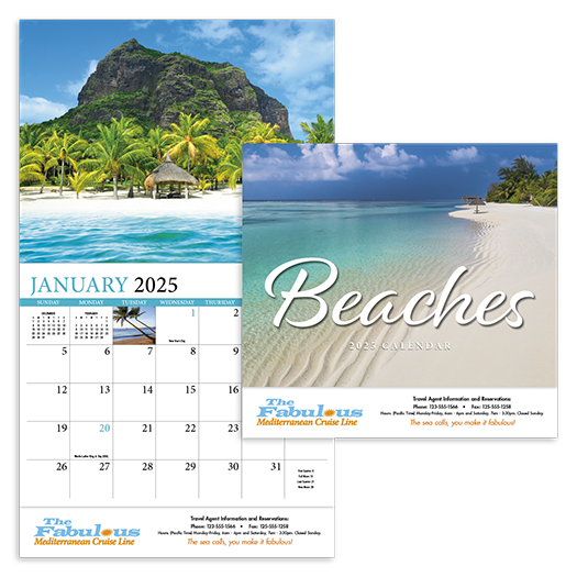 Custom Imprinted Calendar - Beaches #889