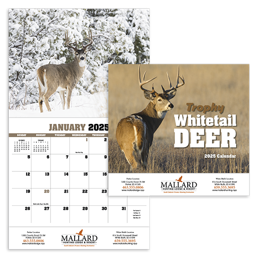 Custom Imprinted Calendar - Trophy Whitetail Deer #896